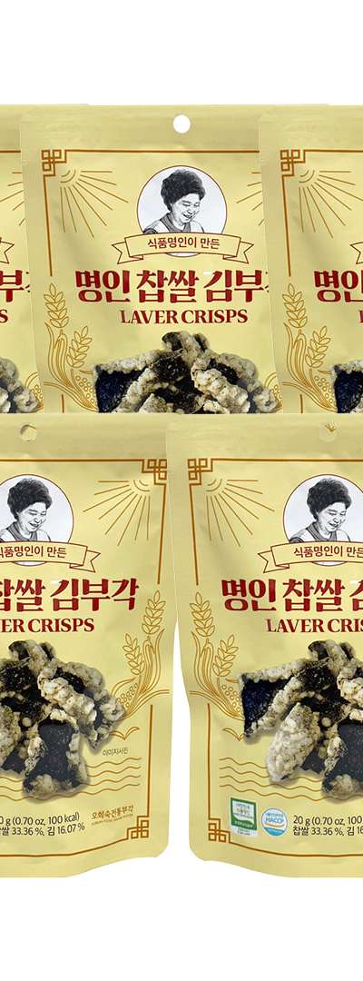 [Oh Hee-suk Traditional Bukkak] Master Craftsman Sticky Rice Seaweed Bukkak 20g × 5 Pouches