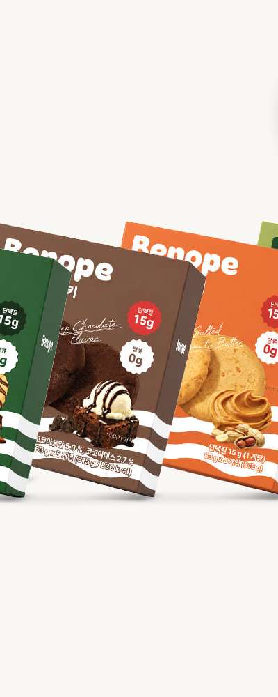[Super Sale] Benope Zero Protein Cookie 4-Piece Set