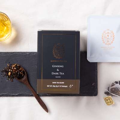 【寶香茶苑】特別で健康的な高麗人参黒茶（浮き茶）ティーバッグ 2g×12T