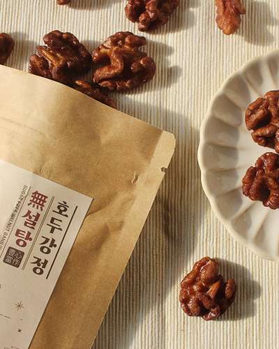 Poong Sim Dang Sugar-Free Stevia Walnut Confection 50g Gluten-Free Healthy Snack