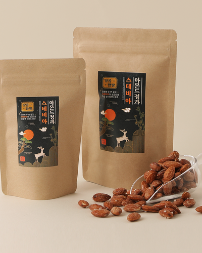 Poongsimhang Sugar-Free Sweet & Savory Stevia Almond Jeonggwa (60g, 120g)