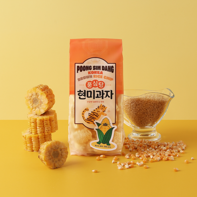 フンシムダン ナノハナ トウモロコシ 玄米 ライスケーキ (35g×3個) 無色素、無砂糖、グルテンフリー