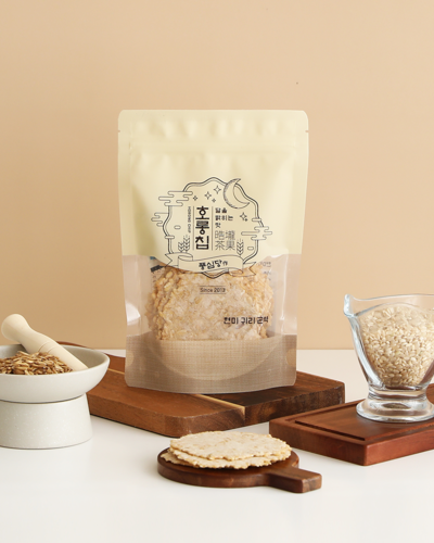 Poongssimdang Rice Cracker Horung Chips Brown Rice Oats Konjac Nurungji 3-Pack (54 pieces)