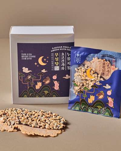 Poongsimdang Horongchip Sugar-Free Chocolate Nuts Nurungji Chip (12g x 6)