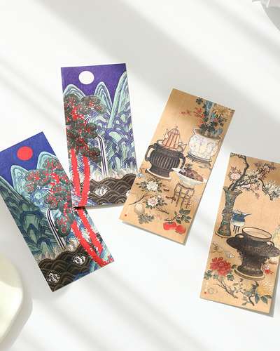 Poong Sim Dang Korean Folk Painting Postcard Set (4 Types)