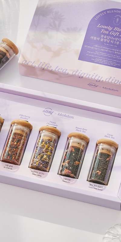 ALDIF Lovely Blending Tea 5-Variety Gift Set + Shopping Bag