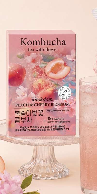 Peach Blossom Flower Kombucha (15 Sticks)