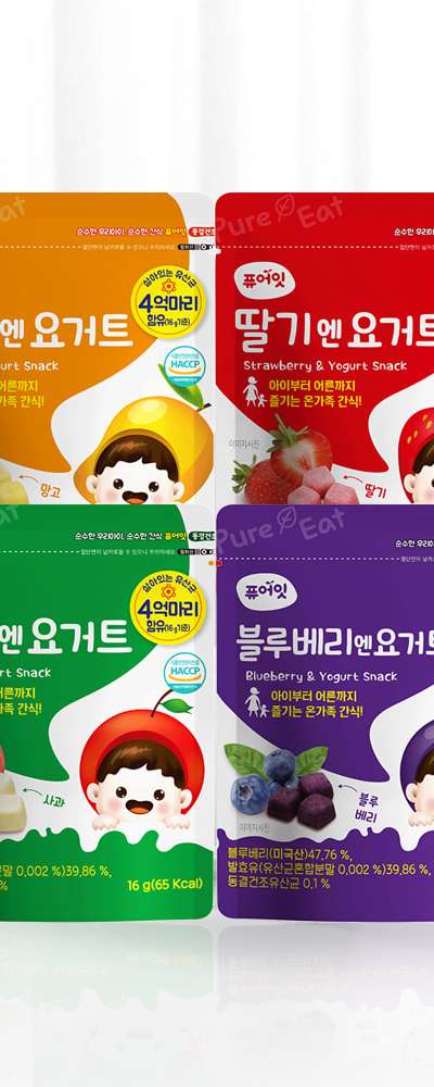 PurEat Freeze-Dried Baby Snack Fruit & Yogurt Cube 4 Flavors Infant Snack