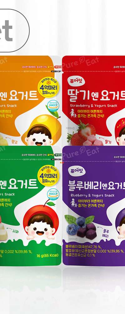 PureEat Freeze-Dried Fruit and Yogurt Cube 4-Pack Set Kids Snack