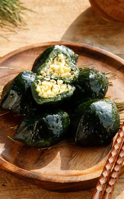 玄米餅 国産 [ 緑豆 ヨモギ松片 200g ] ヨモギ葉松片