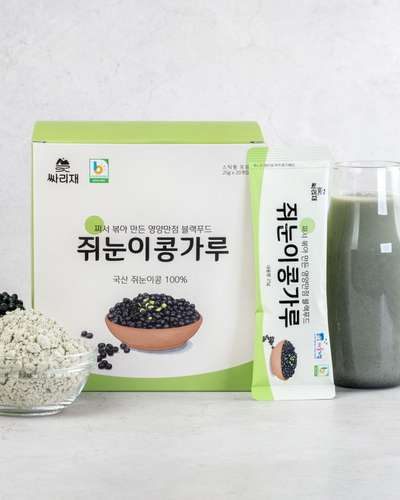 さりジェ 선식 [国産 ネズミ目豆粉 25g 20袋] ロースト薬豆パウダー 黒豆粉 ミスッカル 薬豆粉