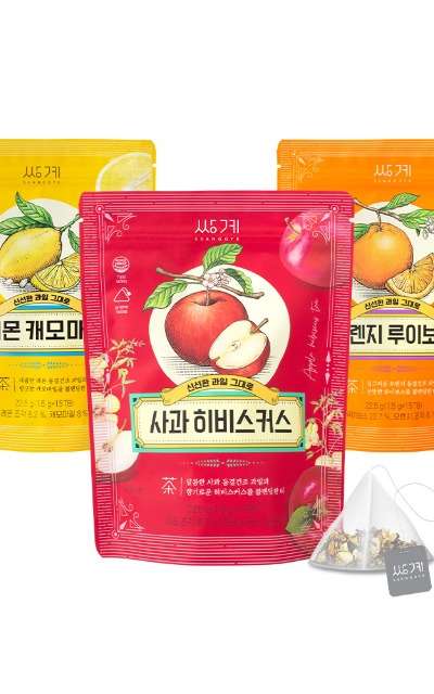 Fruit Herbal Tea Orange Rooibos Lemon Chamomile Apple Hibiscus Pouch Select 2