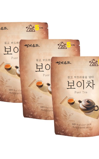 Pouch Pu-erh Tea 25 Tea Bags x 3