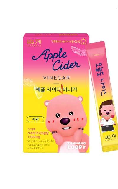 [Ssanggye X Zanmang Loopy] Apple Cider Vinegar Apple 10 Sticks