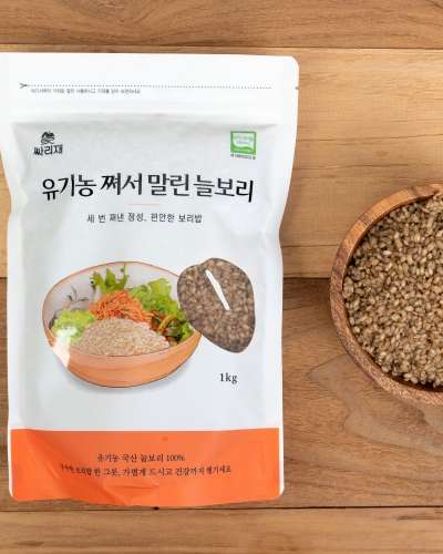 Ssarigjae [3x Steamed Organic Barley Rice 1kg] Soft Barley Rice for Barley Meals and Porridge Domestic Steamed Barley