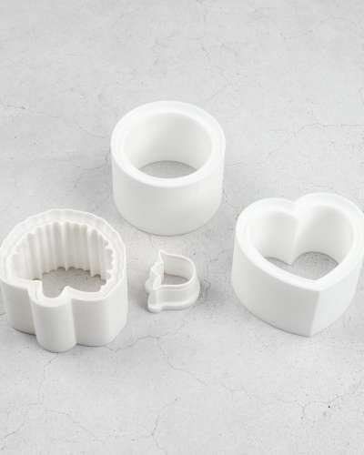 Wind Tteok Mold Set - Carnation Tteok, Heart Tteok, Half-Moon Tteok Shaping Molds for DIY Activity
