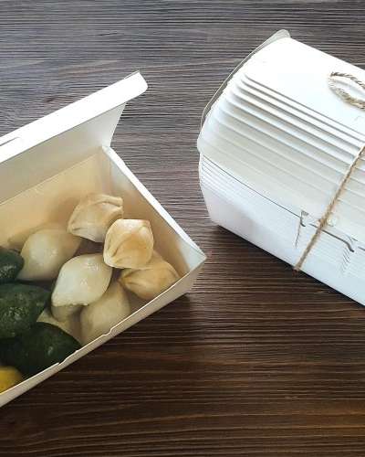 Gift Wrapping [Paper Bento Boxes 10 Pieces] Rice Cake Paper Tray