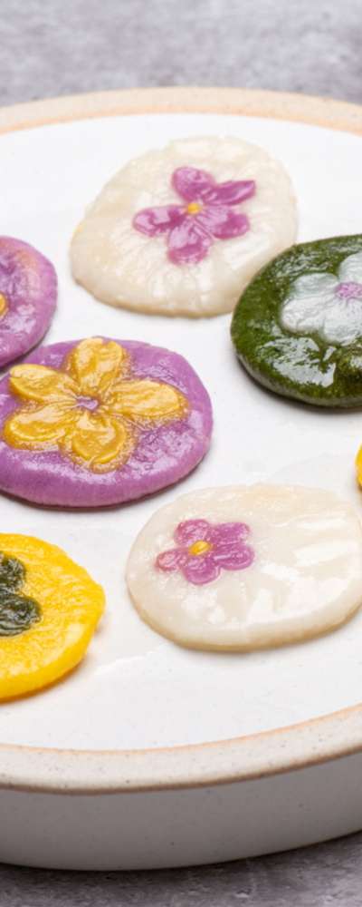 Ssareejae Hwajeon DIY Kit [Hwajeon Dough 100g x 4 packs] Traditional Korean Flower Cake Experience
