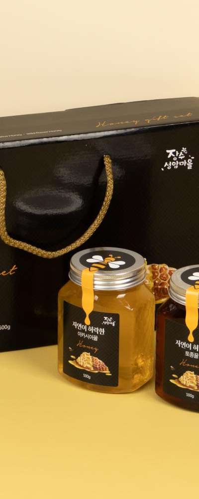 Natural Honey [Jangsu Seongam Village Honey 3-Type Set] Native Honey, Acacia Honey, Wildflower Honey