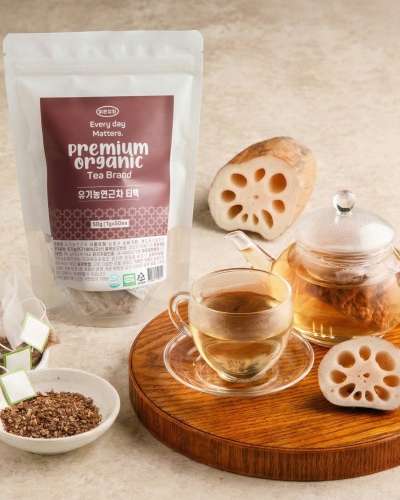 Organic Lotus Root Tea 50 Tea Bags - Convenient Packaging, Healthy Tea