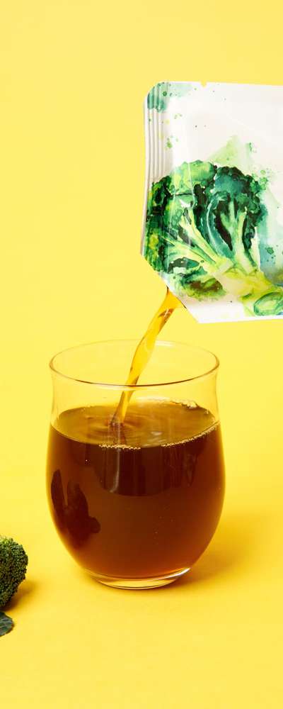 Direct from Farm Fresh Health Juice [Organic Broccoli Juice 100ml 34 Sachets]