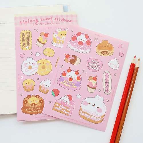 Molang Sweet Removable Stickers