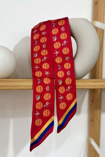 J-Art Korean Traditional Gift Foreign Gift Traditional Commemorative Goods Hwal-ot Twilly Scarf