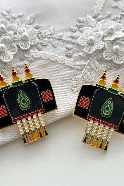 J-Art Korean Traditional Bridal Coronet Brooch & Badge - Korean Souvenir Gift for Foreigners