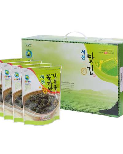 Seocheon Maskim Roasted Stone-Ground Seaweed Snack No. 2 [60g x 20 Packages]