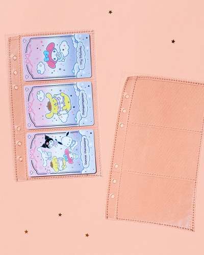 Deco Pocket A6 6-Ring Binder Refill [Double-Sided] - 3 Pockets Horizontal