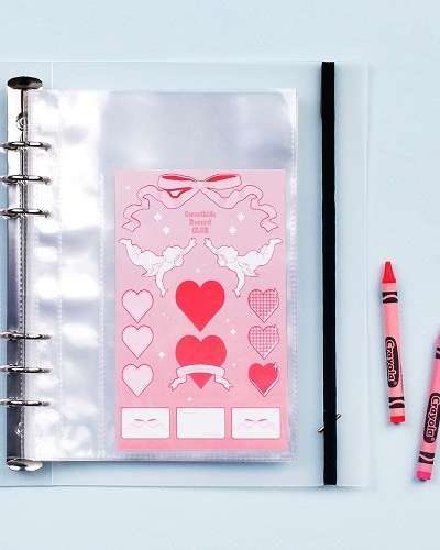 Deco Pocket A5 6-Ring Binder Refill [Single-Sided] - Sticker