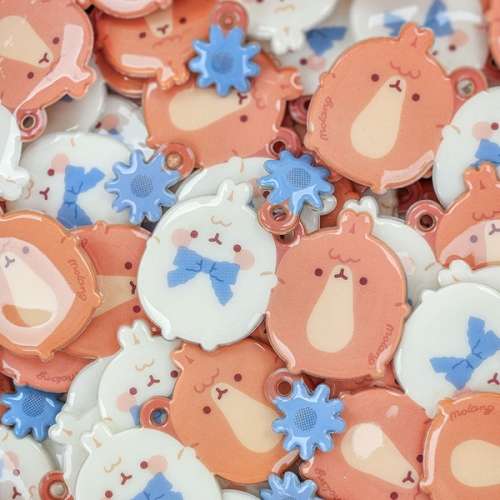 Molang Soft Keyring: Blue Ribbon