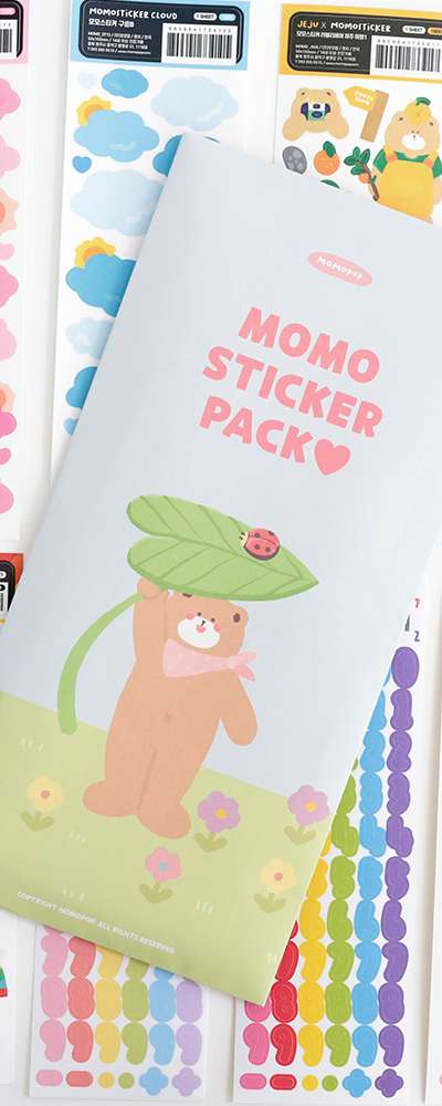 Momo Pop Deco Momo Sticker 10 Types Random Pack