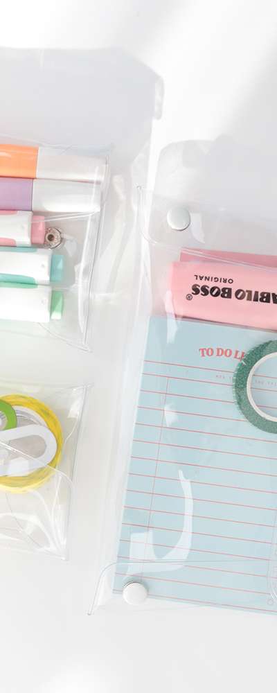 Momo Pop PVC Clear Button Pouch (3 Types)