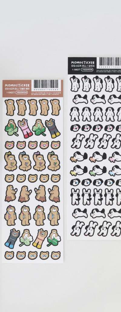 Momo Sticker Diary Decorating Mini Puppy Lovely Bear Stickers