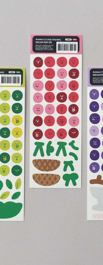 Momo Sticker Diary Decorating Friends Grape Sticker