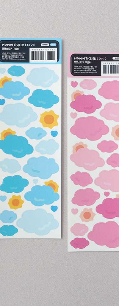 Momo Sticker Diary Decoration Cloud Deco Foil Sticker