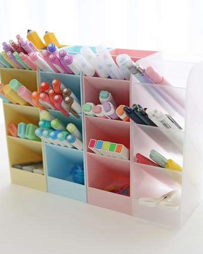 Momopop Desk Stand Pen Holder Pencil Organizer 4-Piece Set