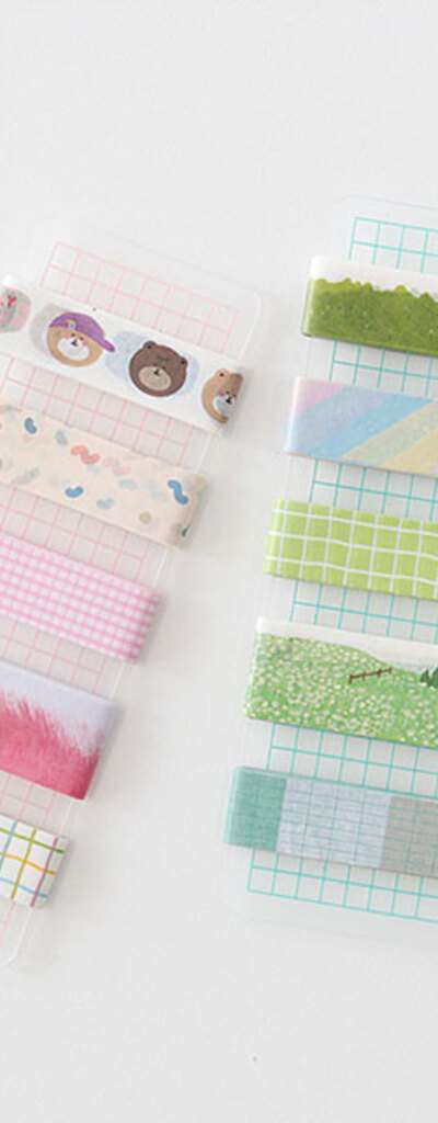 Masking Tape Matte Grid Storage Organizer Spool