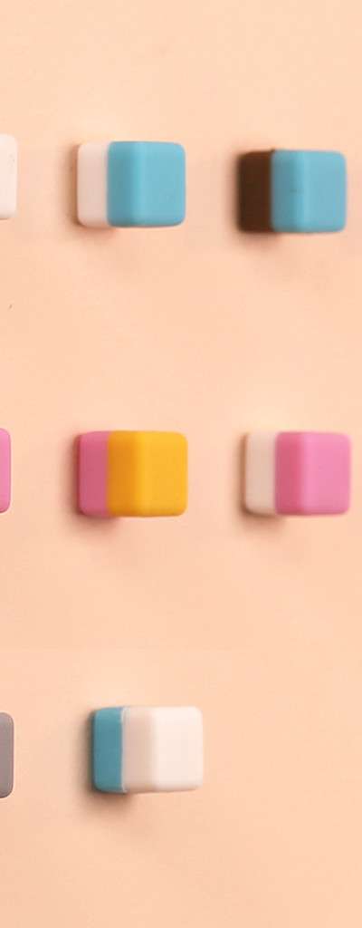 Pastel Cube Neodymium Magnet Set (6 pieces)