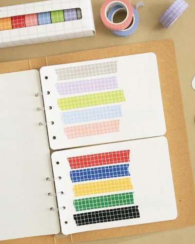 Momomate Crayon Check Masking Tape
