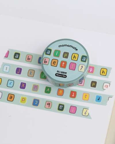 Momomate Mini Alphabet Masking Tape