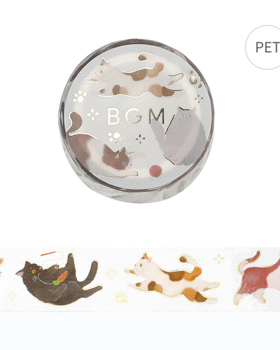 BGM Clear Masking Tape Cat BM-CDG003