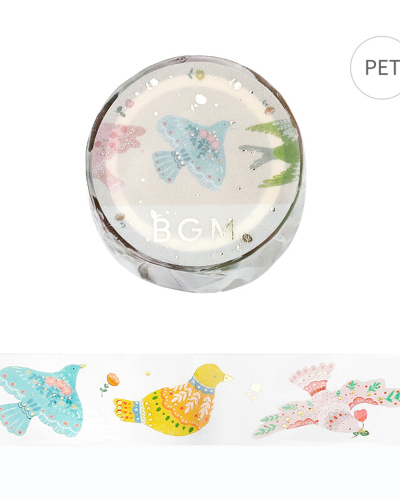 BGM Clear Masking Tape Embroidery Pattern Bird BM-CDG002
