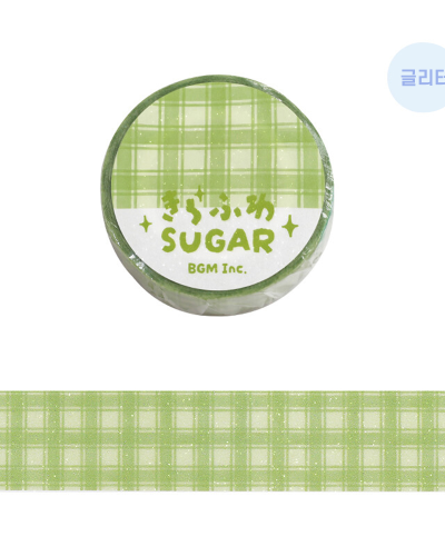 BGM Sugar Check Masking Tape Green Tea BM-KD006