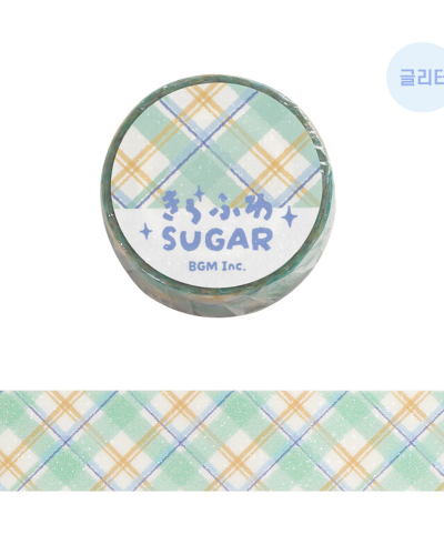 BGM Sugar Check Masking Tape Mint Latte BM-KD005