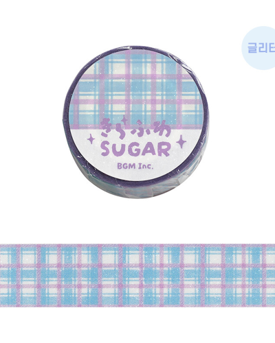 BGM Sugar Check Masking Tape Blueberry BM-KD001