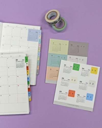 O-CHECK 2026 Calendar Index Sticker