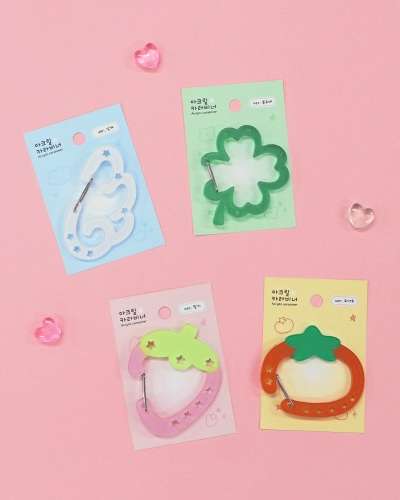 O-CHECK Acrylic Carabiner Bag Charm Keyring