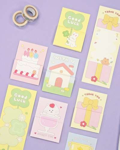 O-CHECK Long Long Message Card Mini Letter Set